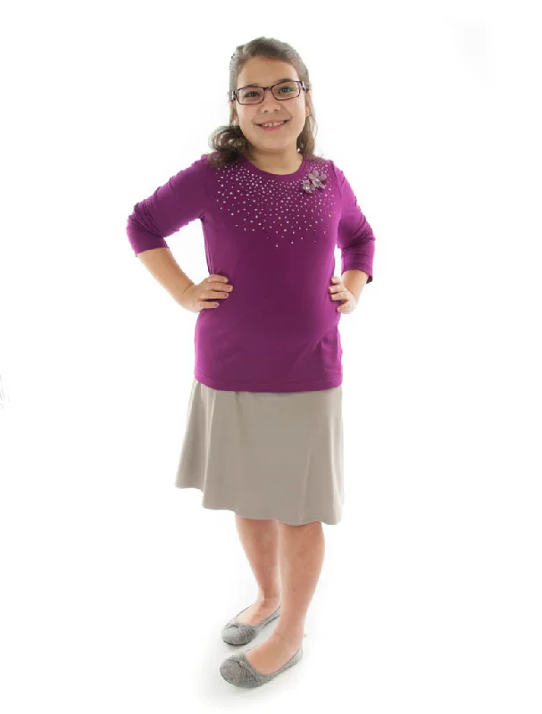 Just the Knit  Skirt /  Girls Plus Size high waist skirt