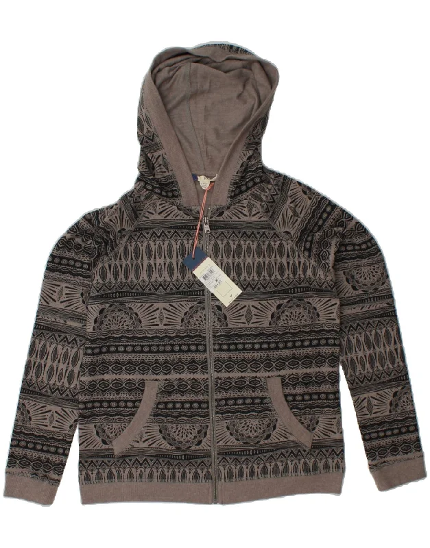 ROXY Womens Zip Hoodie Sweater UK 14 Medium Grey Fair Isle Cotton Neon Metallic Matte ROXY Womens Zip Hoodie Sweater UK 14 Medium Grey Fair Isle Cotton Neon Metallic Matte