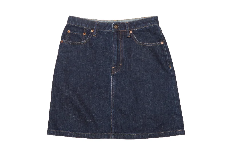 Denim Mini Skirt - W28" high waist skirt