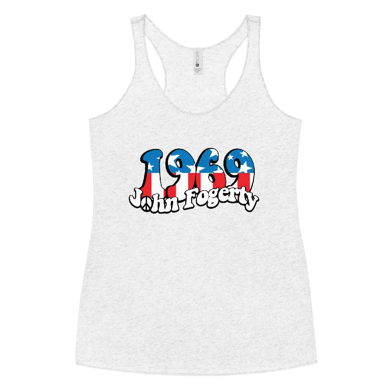 America 1969 Women's Racerback Tank coral tank top