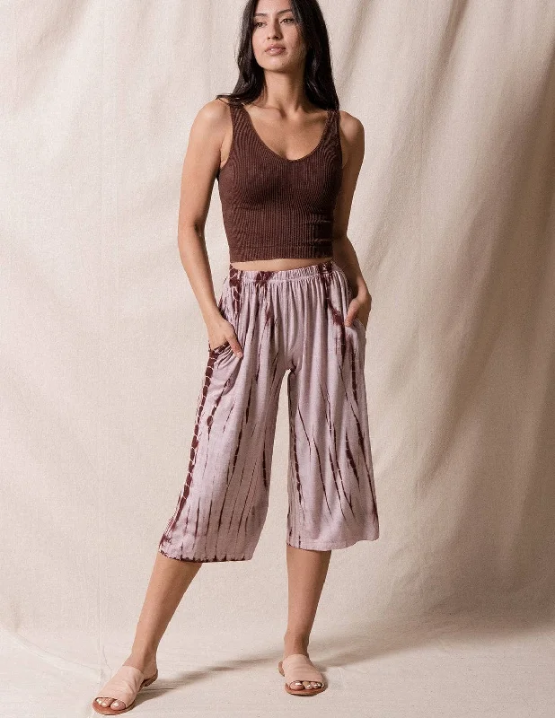 Tie-Dye Crop Pants Classic Straight Pants