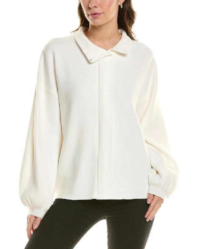 FATE Sweater Solid Color Striped Floral Print