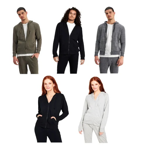 2 x Mens/Womens Bonds Essential/Fleece Zip Hoodies Hoodie with Slim Fit Tailored Modern 2 x Mens/Womens Bonds Essential/Fleece Zip Hoodies Hoodie with Slim Fit Tailored Modern
