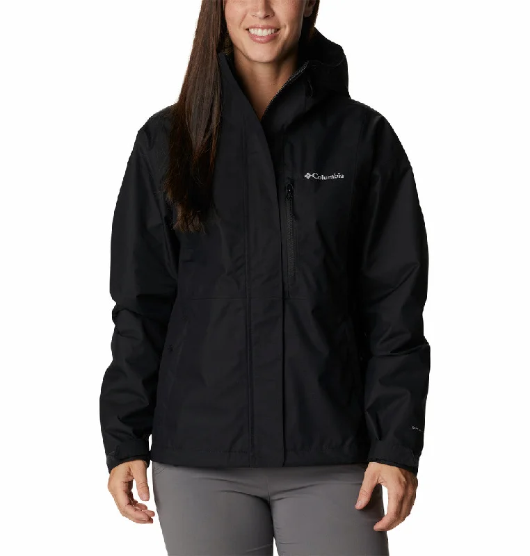 Columbia Womens Hikebound Rain Jacket Zippered Front Buttoned Front Snap Front