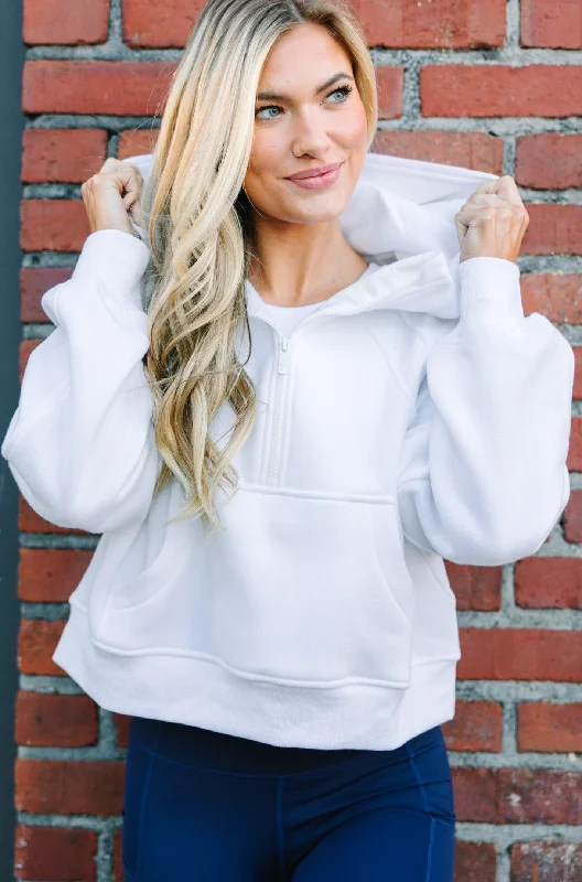 Always Direct White Hoodie Hoodie with Earth Tones Natural Calm