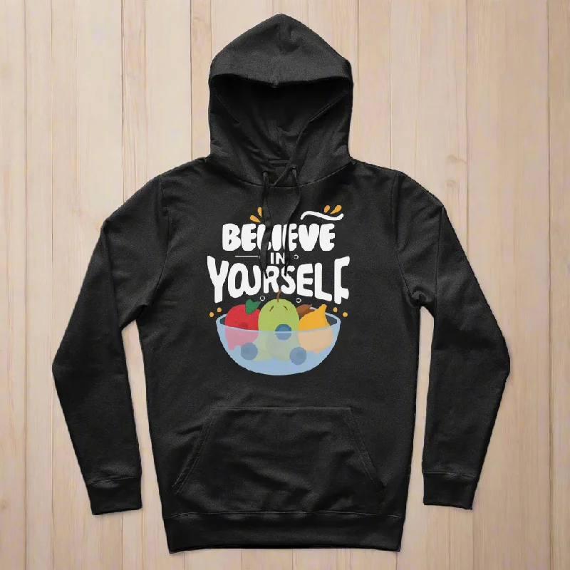 Believe In Yourself Organic Cotton Graphic Hoodie Hoodie with Applique Textured Unique Believe In Yourself Organic Cotton Graphic Hoodie Hoodie with Applique Textured Unique