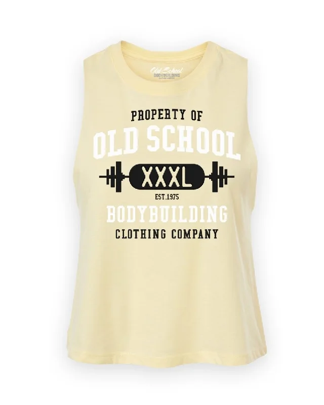 Ladies "Property" French Vanilla, Mint, Black Crop Tank fashionable tank top