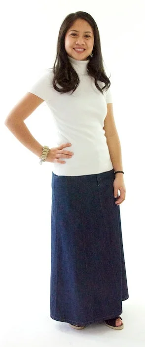 Long Corneado Skirt / Junior midi skirt versatile