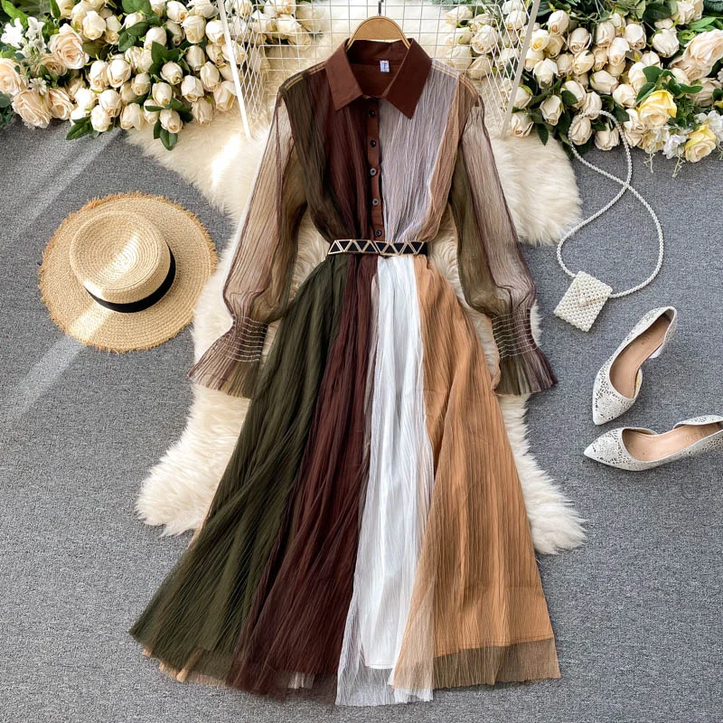 Wjczt New Arrival Summer Sexy Women's Hit Color Dresses Bohemian Style Casual Slim A-Line Beach Dress Vestidos With Belt Tunics Office stylish Wjczt New Arrival Summer Sexy Women's Hit Color Dresses Bohemian Style Casual Slim A-Line Beach Dress Vestidos With Belt Tunics Office stylish