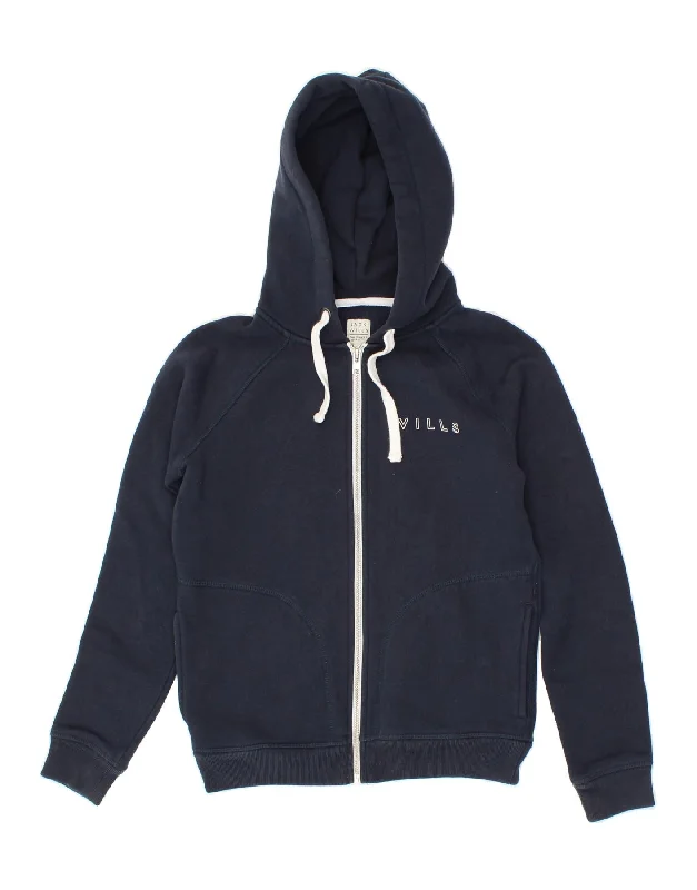JACK WILLS Womens Zip Hoodie Sweater UK 8 Small Navy Blue Cotton Chenille Blend Fleece Blend Nylon Blend JACK WILLS Womens Zip Hoodie Sweater UK 8 Small Navy Blue Cotton Chenille Blend Fleece Blend Nylon Blend