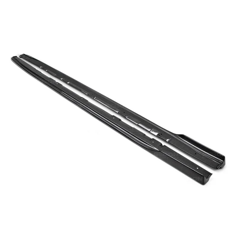 Seibon MB Style Carbon Fiber Side Skirts (Pair) - Subaru WRX/STI 15-16 corduroy skirt textured