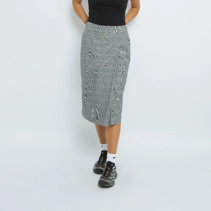 Check Tailored Midi Skirt - UK 6 mini skirt trendy