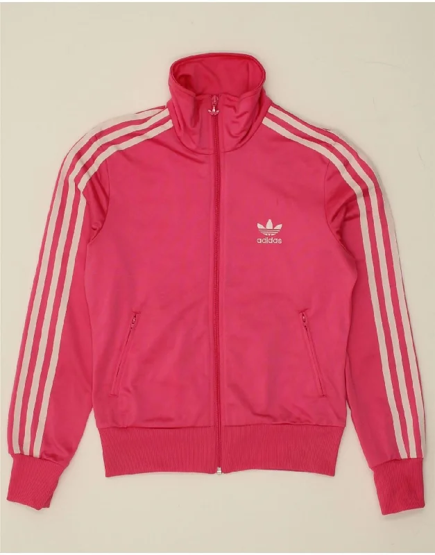 ADIDAS Womens Graphic Tracksuit Top Jacket EU 36 Small Pink Polyester A-Line Jacket Boat Neck Shawl Collar ADIDAS Womens Graphic Tracksuit Top Jacket EU 36 Small Pink Polyester A-Line Jacket Boat Neck Shawl Collar