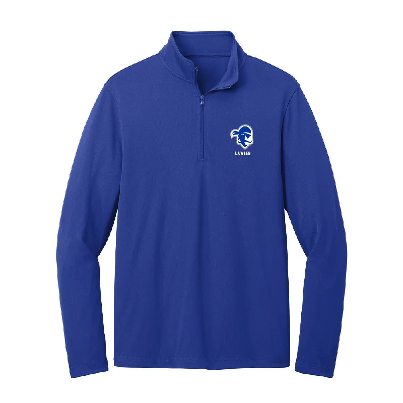 Seton Hall - NCAA Women's Soccer : Grace Lawler - Lightweight Quarter Zip Jacket Oversized Jacket Tailored Jacket Straight Jacket Seton Hall - NCAA Women's Soccer : Grace Lawler - Lightweight Quarter Zip Jacket Oversized Jacket Tailored Jacket Straight Jacket