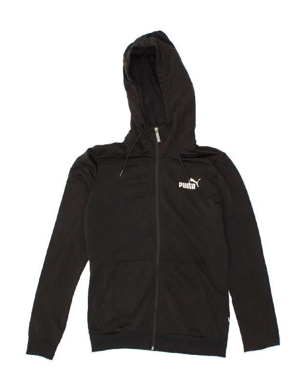 PUMA Womens Zip Hoodie Sweater UK 6 XS Black Polyester Spandex Blend Rayon Blend Denim Blend PUMA Womens Zip Hoodie Sweater UK 6 XS Black Polyester Spandex Blend Rayon Blend Denim Blend