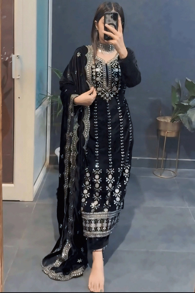 Full Pair Velvet Dress For Lohri Festival Tunics Business professional