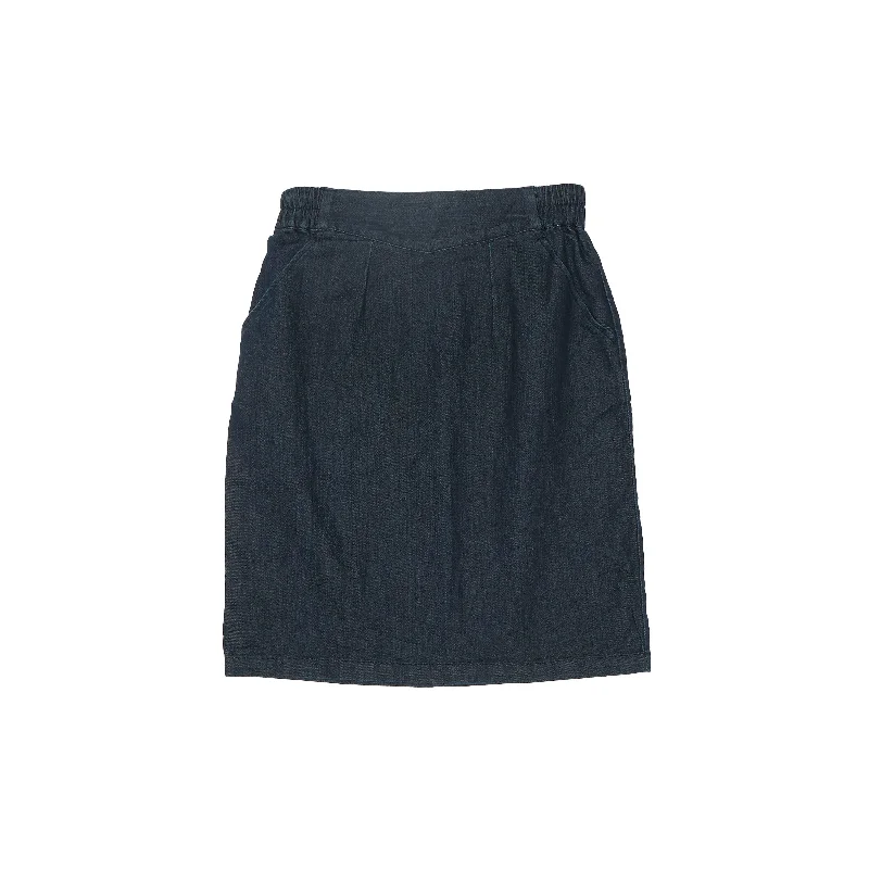 Denim Mid Skirt - W26" leather skirt sleek