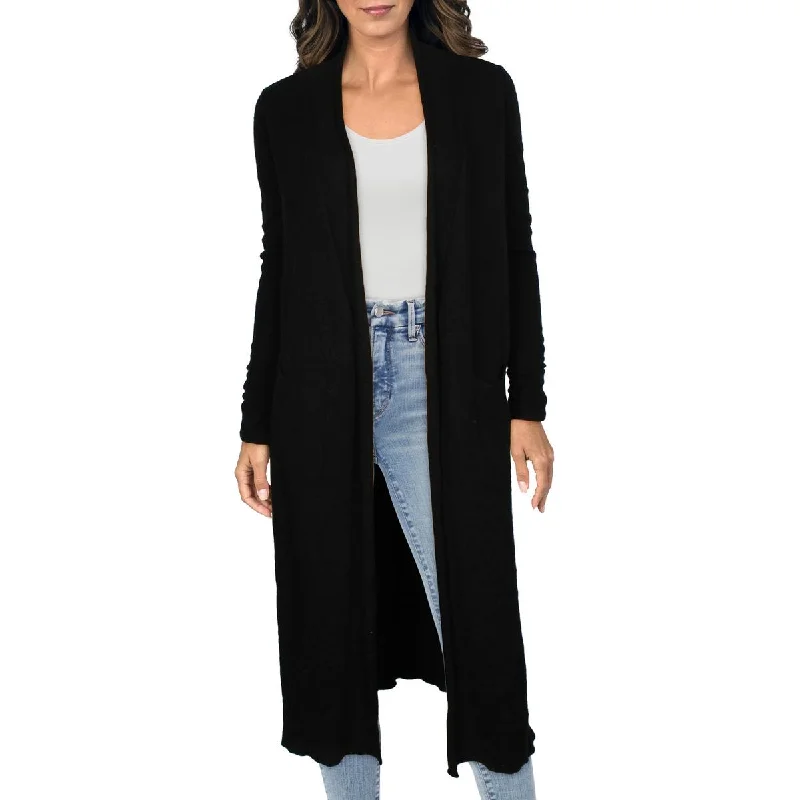 Womens Solid Long Duster Sweater Bright Pastel Dark