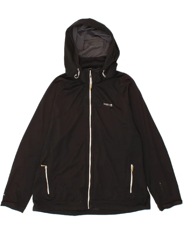 REGATTA Womens Hooded Windbreaker Jacket UK 20 2XL Black Polyester Fleece Fabric Down Fabric Feather Fabric REGATTA Womens Hooded Windbreaker Jacket UK 20 2XL Black Polyester Fleece Fabric Down Fabric Feather Fabric