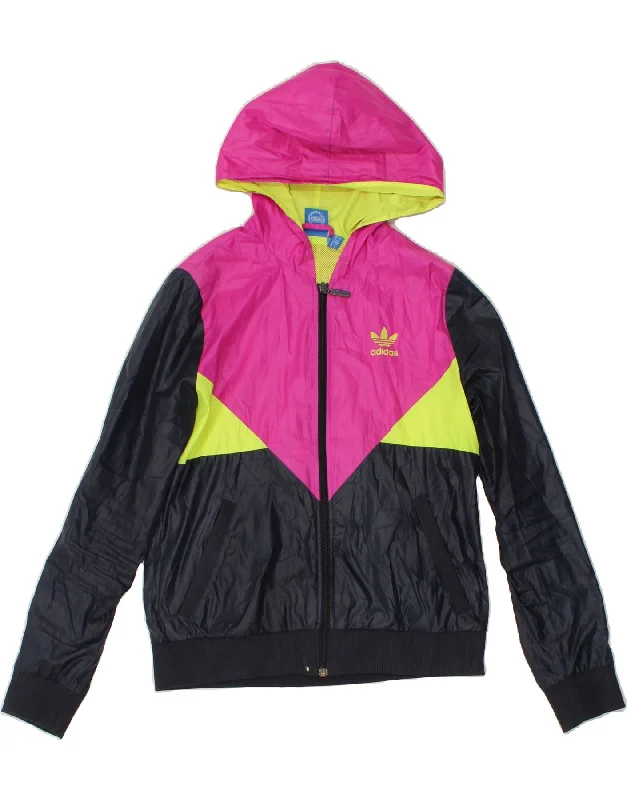 ADIDAS Womens Hooded Rain Jacket UK 10 Small Multicoloured Colourblock Striped Jacket Polka Dot Jacket Floral Jacket ADIDAS Womens Hooded Rain Jacket UK 10 Small Multicoloured Colourblock Striped Jacket Polka Dot Jacket Floral Jacket