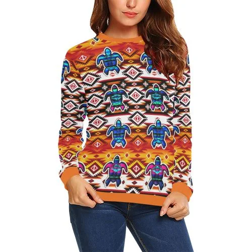 Adobe Fire Turtle Crewneck Sweatshirt for Women Hoodie with Drawstring Waist Adjustable Fitted Adobe Fire Turtle Crewneck Sweatshirt for Women Hoodie with Drawstring Waist Adjustable Fitted