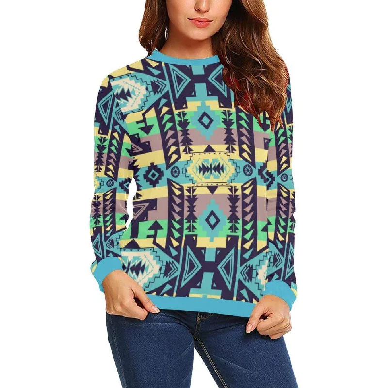 Chiefs Mountain 100 Crewneck Sweatshirt for Women Hoodie with Stripes Bold Sporty