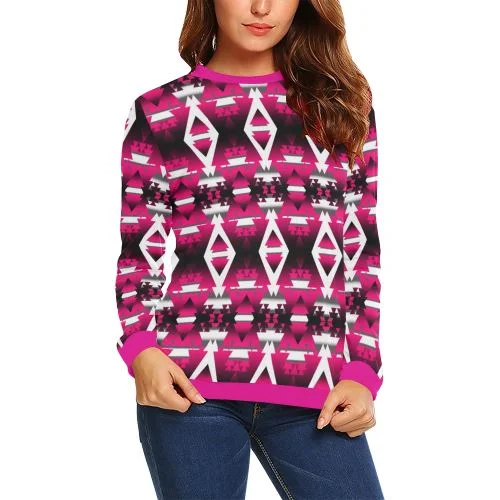Dark Sunset Winter Camp Crewneck Sweatshirt for Women Cotton Hoodie Fleece Lining Warmth Dark Sunset Winter Camp Crewneck Sweatshirt for Women Cotton Hoodie Fleece Lining Warmth