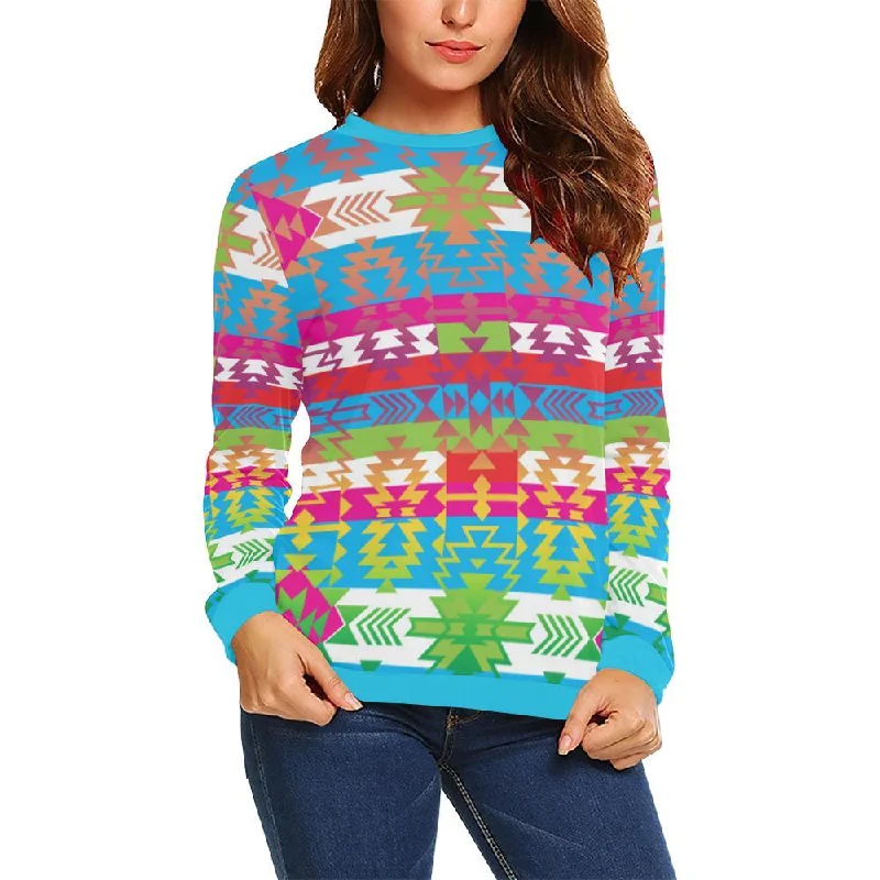 Grand Entry Crewneck Sweatshirt for Women Hoodie with Pattern Geometric Abstract