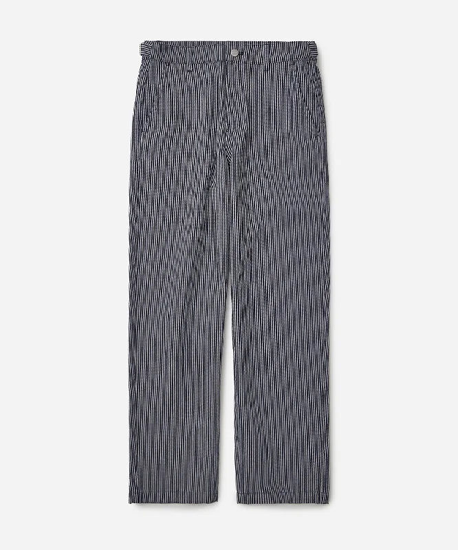 Mulberry Cotton Stripe Twill Pant Casual Sweatpants Style
