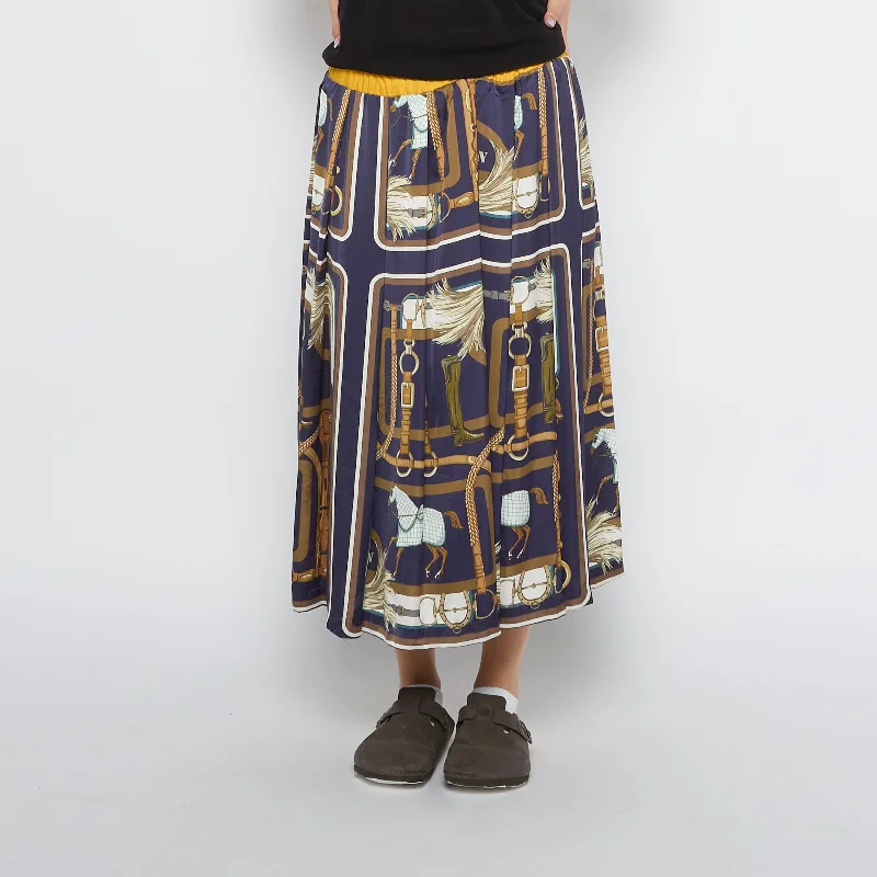 Graphic  Midi Skirt - UK 10 patchwork skirt art