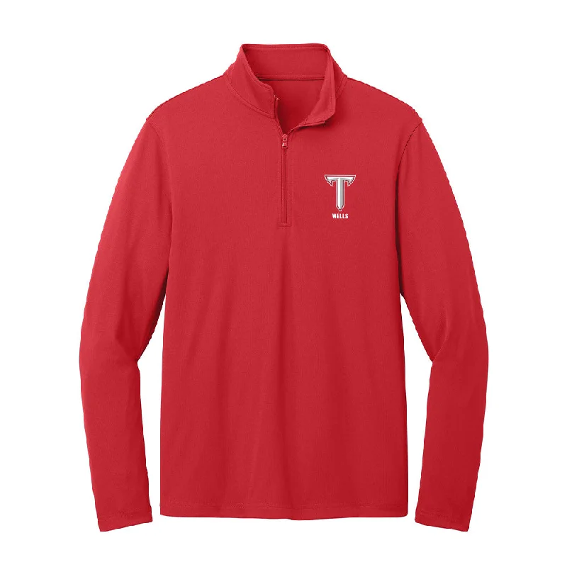 Troy - NCAA Women's Soccer : Delaney Wells - Lightweight Quarter Zip Jacket Print Jacket Jacquard Jacket Embroidered Jacket Troy - NCAA Women's Soccer : Delaney Wells - Lightweight Quarter Zip Jacket Print Jacket Jacquard Jacket Embroidered Jacket
