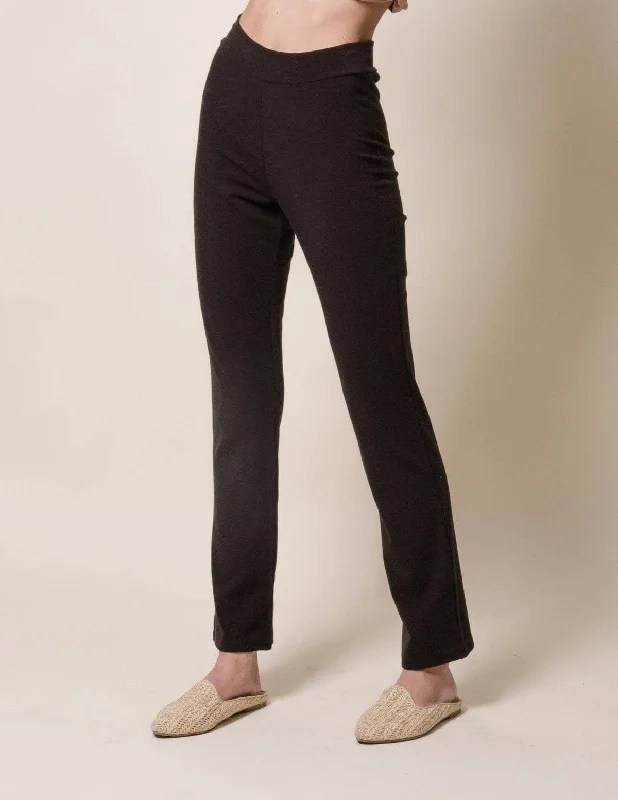 Classic Ponte Knit Pants - As-Is-Clearance - Small Only Comfy Zip-Up Pants