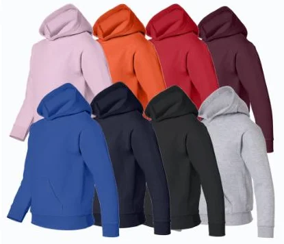 Youth Pullover Hoodie (6/Case) Hoodie with Color Block Contrast Stylish