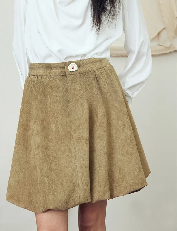 Faux suede skirt patchwork skirt art