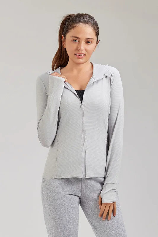 Sun Protection Hoodie Hoodie with Embroidery Detailed Premium