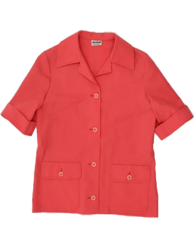 ALEXON Womens 4 Button Short Sleeve Blazer Jacket UK 14 Medium Pink Fleece Jacket Down Jacket Parka ALEXON Womens 4 Button Short Sleeve Blazer Jacket UK 14 Medium Pink Fleece Jacket Down Jacket Parka