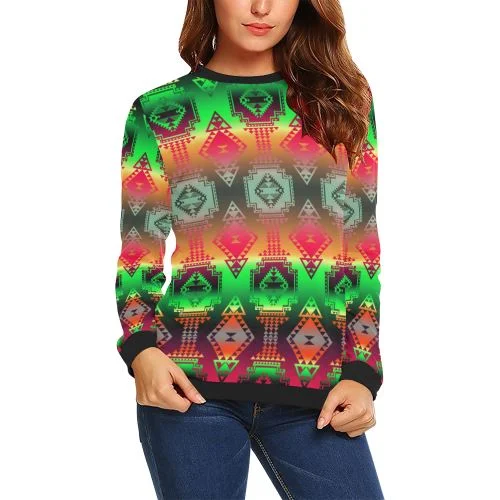 Gathering Sky Crewneck Sweatshirt for Women Hoodie with Slim Fit Tailored Modern