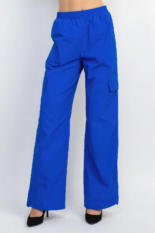 High-rise Cargo Parachute Pants Wide-Legged Palazzos