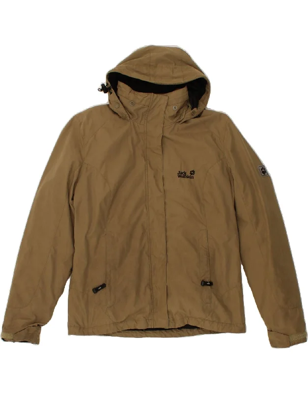 JACK WOLFSKIN Womens Hooded Windbreaker Jacket UK 12/14 Medium Brown Lace Jacket Ribbed Jacket Sequined Jacket JACK WOLFSKIN Womens Hooded Windbreaker Jacket UK 12/14 Medium Brown Lace Jacket Ribbed Jacket Sequined Jacket