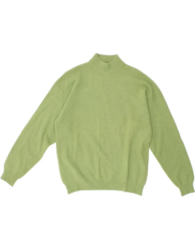 ANDREA MARE Womens Turtle Neck Jumper Sweater UK 14 Medium Green Satin Blend Silk Blend Wool Blend ANDREA MARE Womens Turtle Neck Jumper Sweater UK 14 Medium Green Satin Blend Silk Blend Wool Blend