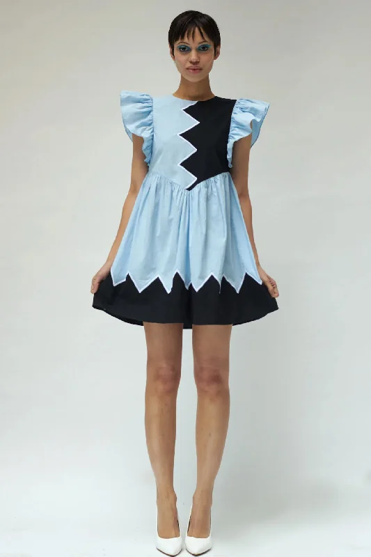 Olive Dress in Powder Blue Cotton Tunics Summer linen