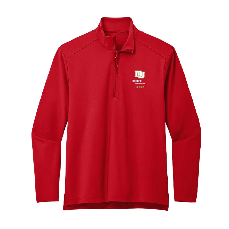 DU - NCAA Women's Soccer : Ally Henry - Premium Quarter Zip Jacket Zip Front Button Front Snap Front DU - NCAA Women's Soccer : Ally Henry - Premium Quarter Zip Jacket Zip Front Button Front Snap Front