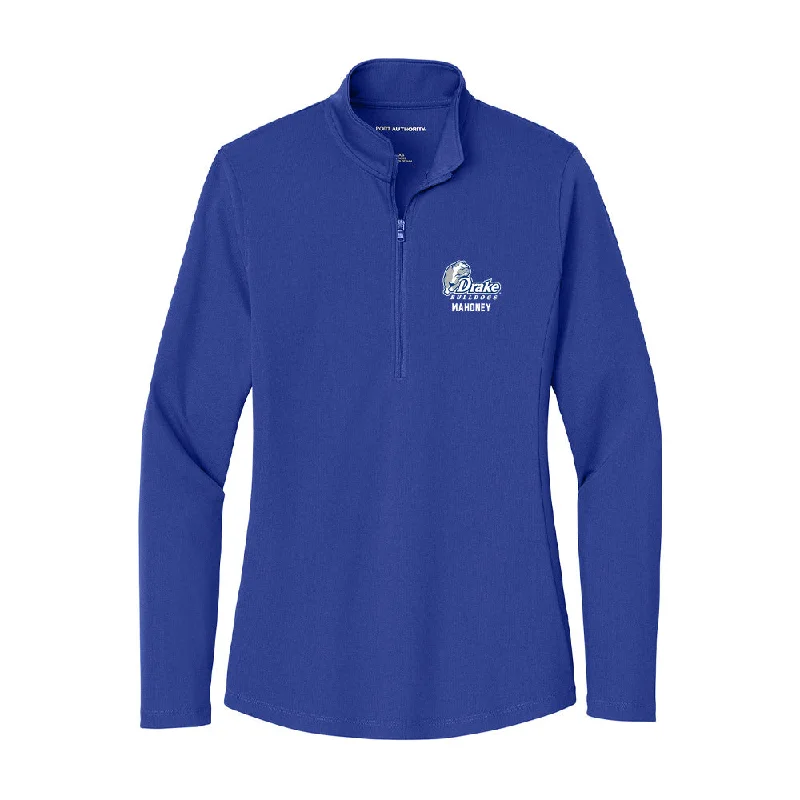Drake - NCAA Women's Soccer : Zoey Mahoney - Women's Lightweight Quarter Zip Jacket Wool Fabric Cashmere Fabric Tweed Fabric Drake - NCAA Women's Soccer : Zoey Mahoney - Women's Lightweight Quarter Zip Jacket Wool Fabric Cashmere Fabric Tweed Fabric
