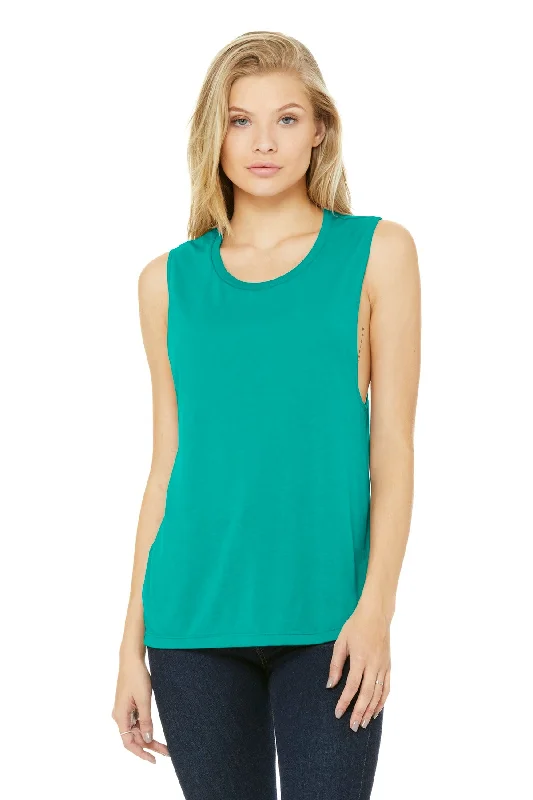 BELLA+CANVAS Women's Flowy Scoop Muscle Tank crossback tank top