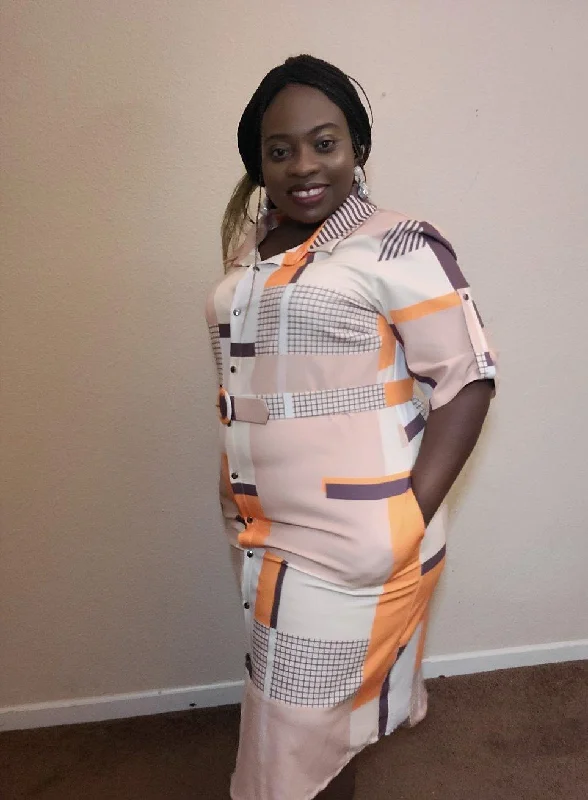 Spicy belted short sweet dress Tunics Brand named