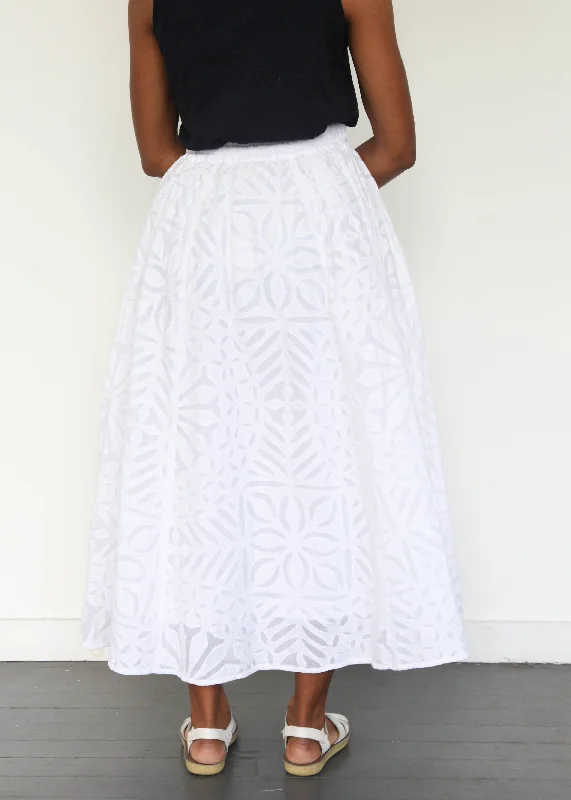India Reverse Appliqué Skirt denim skirt classic