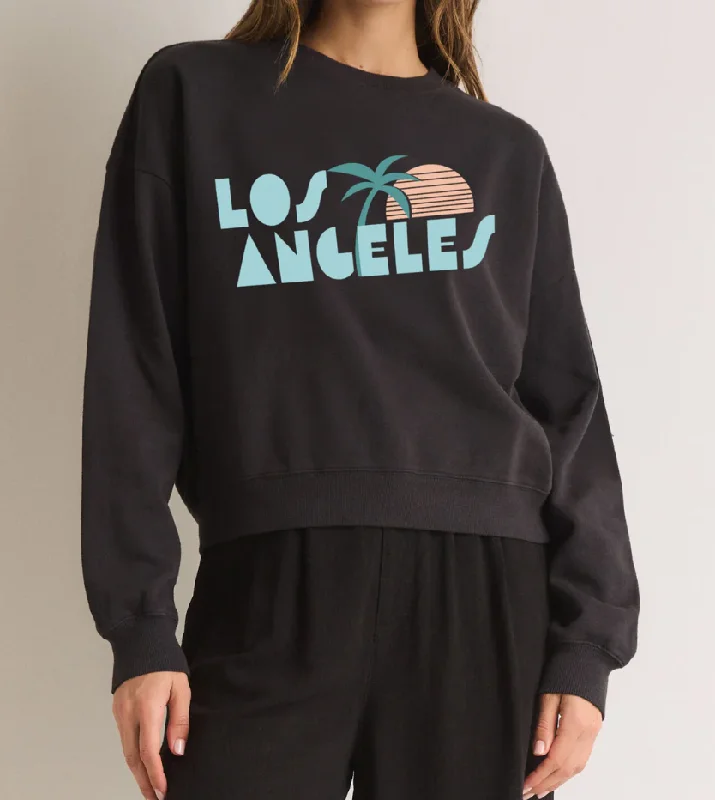 WOMENS LOS ANGELES TOMGIRL SWEATSHIRT Cotton Hoodie Fleece Lining Warmth