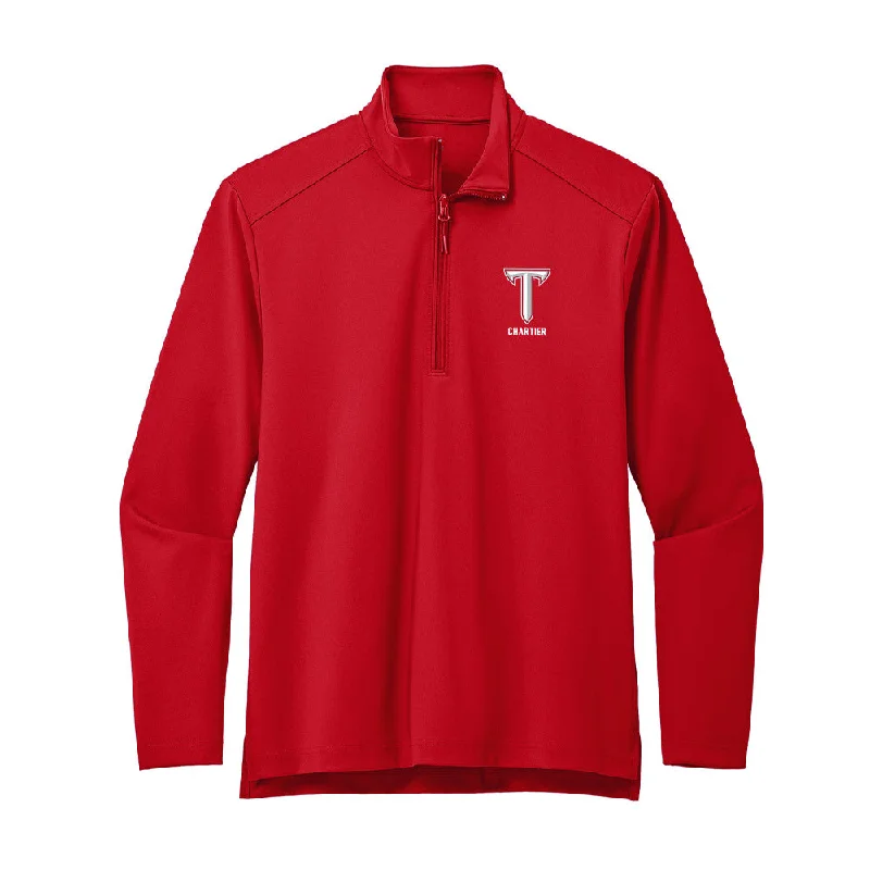 Troy - NCAA Women's Soccer : Gabrielle Chartier - Premium Quarter Zip Jacket Corduroy Jacket Velvet Jacket Brocade Jacket Troy - NCAA Women's Soccer : Gabrielle Chartier - Premium Quarter Zip Jacket Corduroy Jacket Velvet Jacket Brocade Jacket