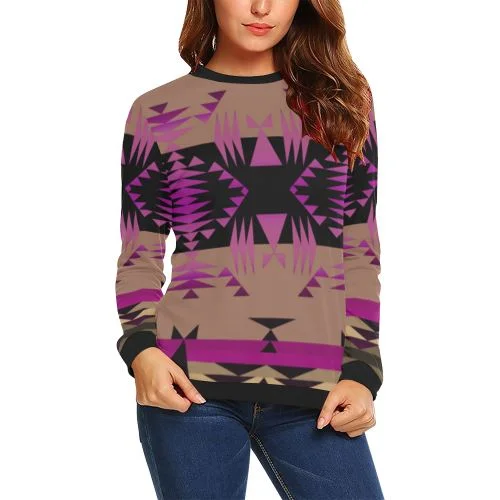 Between the Mountains Berry Crewneck Sweatshirt for Women Hoodie with Button Placket Classic Preppy Between the Mountains Berry Crewneck Sweatshirt for Women Hoodie with Button Placket Classic Preppy
