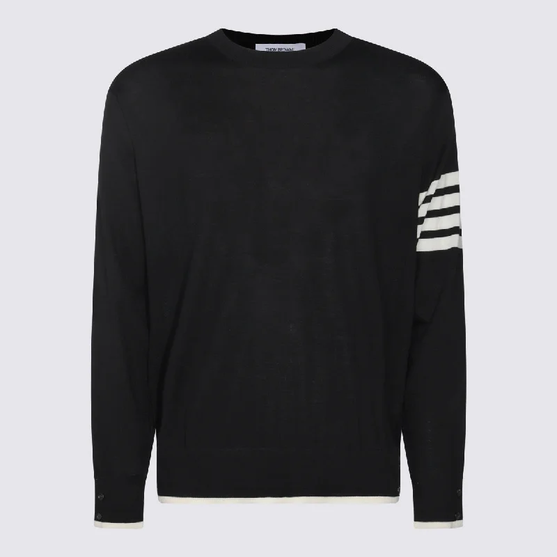 Thom Browne Sweaters Black Stretchy Elastic Breathable